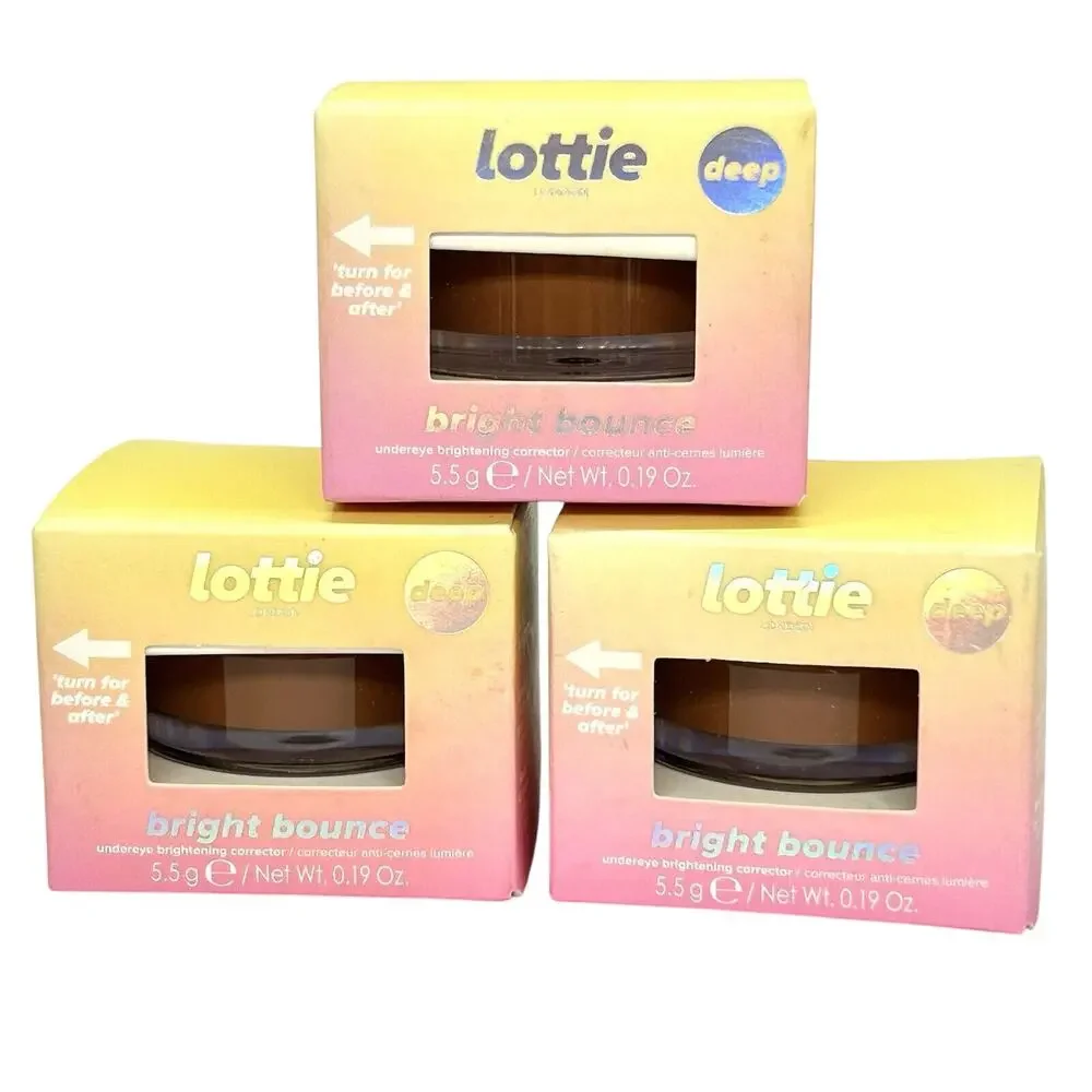 3 Lot LOTTIE Undereye Corrector DEEP Bright Bounce Brightening Cream 0.19oz NEW